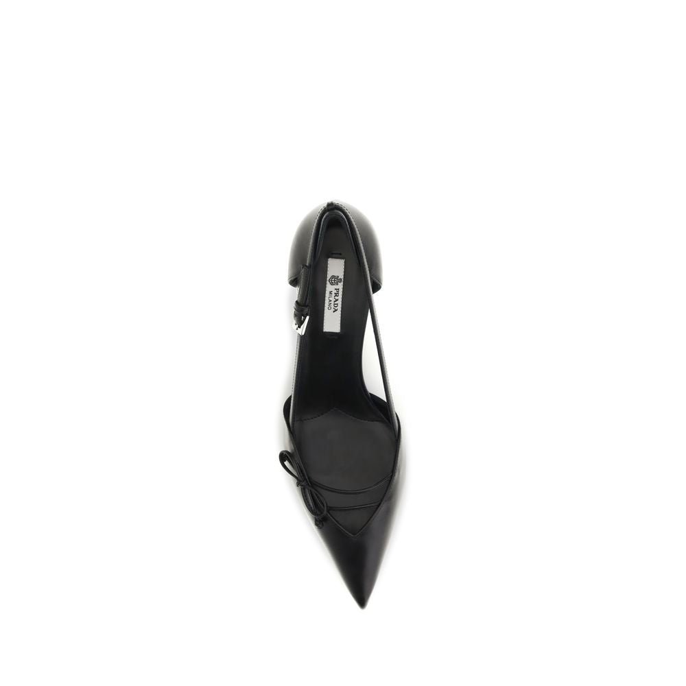 Zapatos de tacón Prada de piel de cabra negra