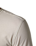 Dolce & Gabbana White Long Sleeves Henley Pullover Sweater