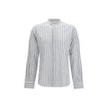 Brooksfield Blue Cotton Pattern Shirt