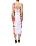 Vestido tubo de viscosa con estampado floral multicolor de Dolce & Gabbana