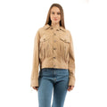 Chaqueta Moschino de Algodón y Cuero Beige