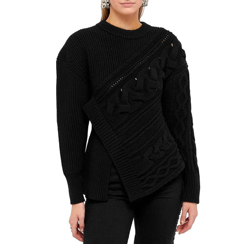 Alexander McQueen Sweat-shirt en laine noir