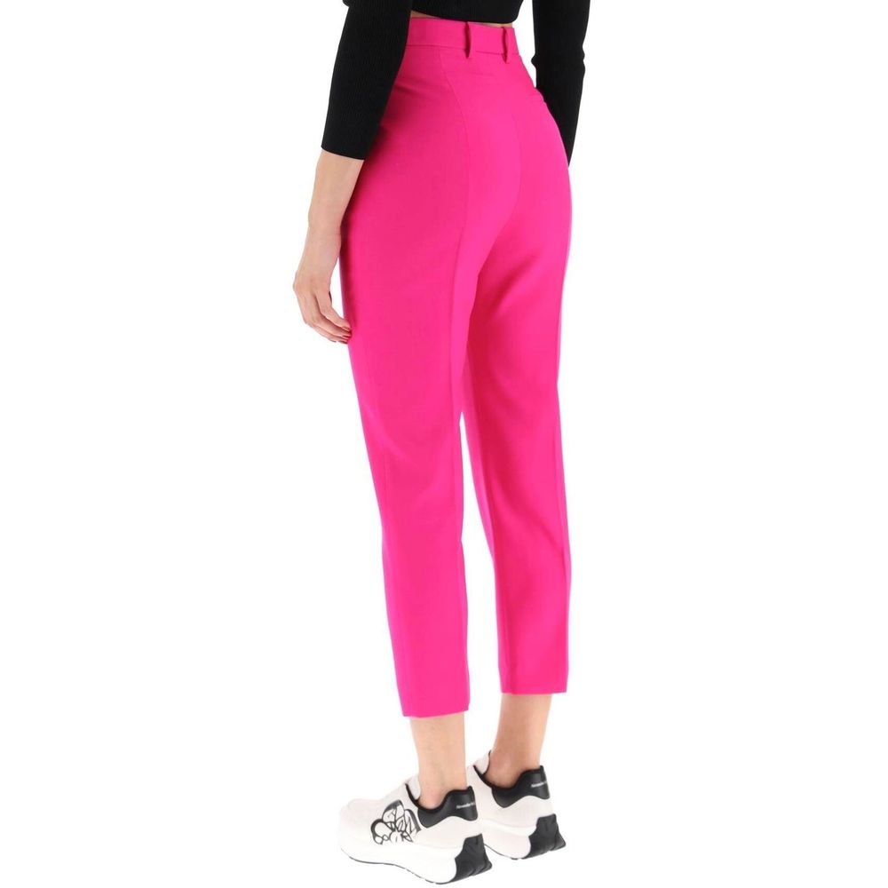 Alexander McQueen Multicolor Wool Cropped Pants