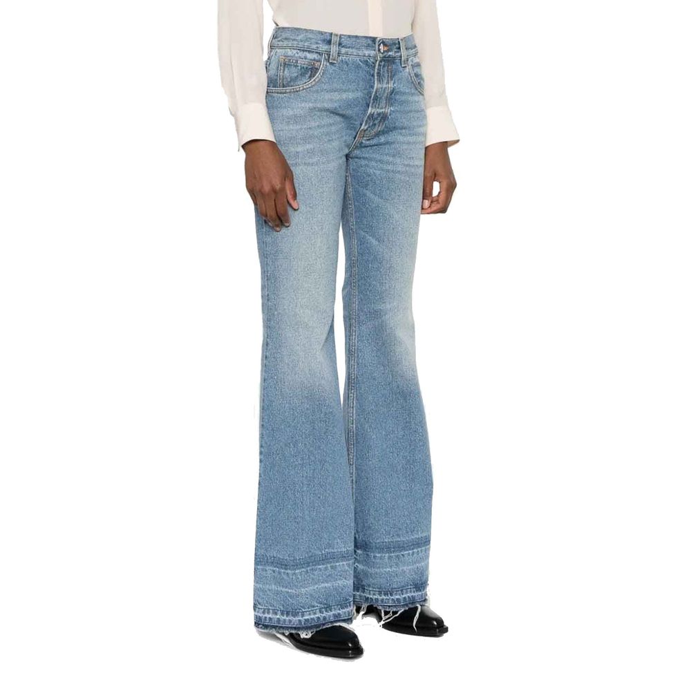 Vaqueros bootcut de algodón azul Chloé