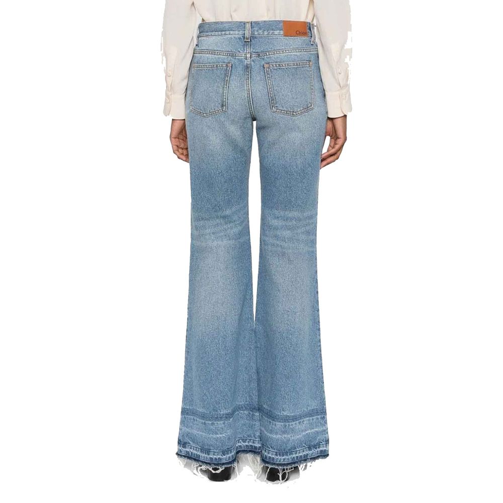 Vaqueros bootcut de algodón azul Chloé