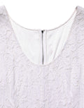 Vestido midi sin mangas de encaje floral blanco de Dolce & Gabbana