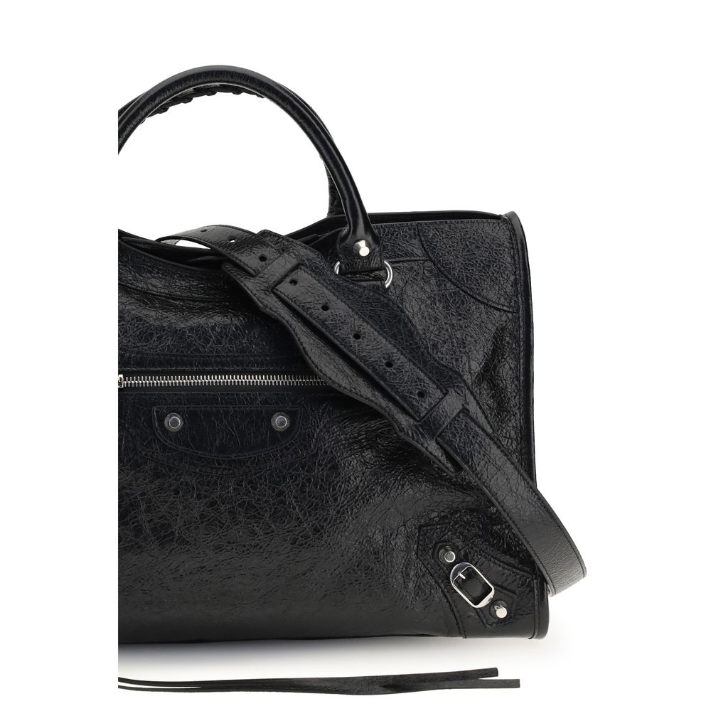 Bolso de Hombro Balenciaga Negro Cordero Ovis Aries Aries