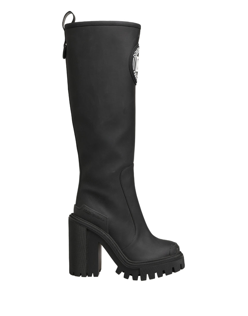 Botas Altas Dolce & Gabbana de Cuero Engomado Negras