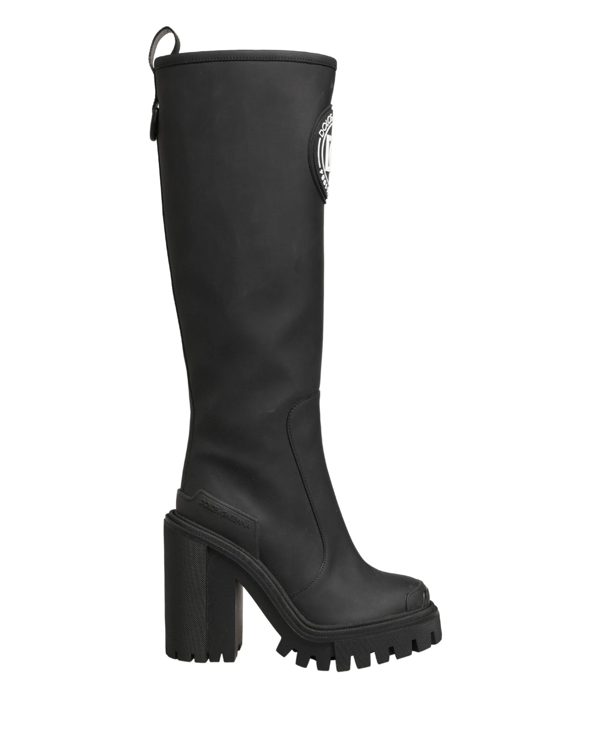 Botas Altas Dolce & Gabbana de Cuero Engomado Negras