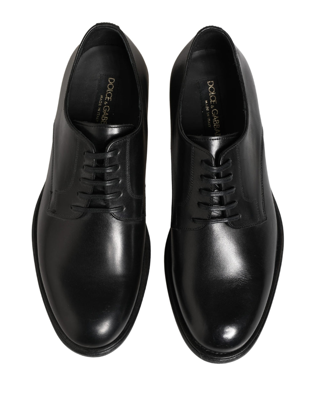 Zapatos de vestir tipo derby para hombre de piel de becerro negra Dolce & Gabbana