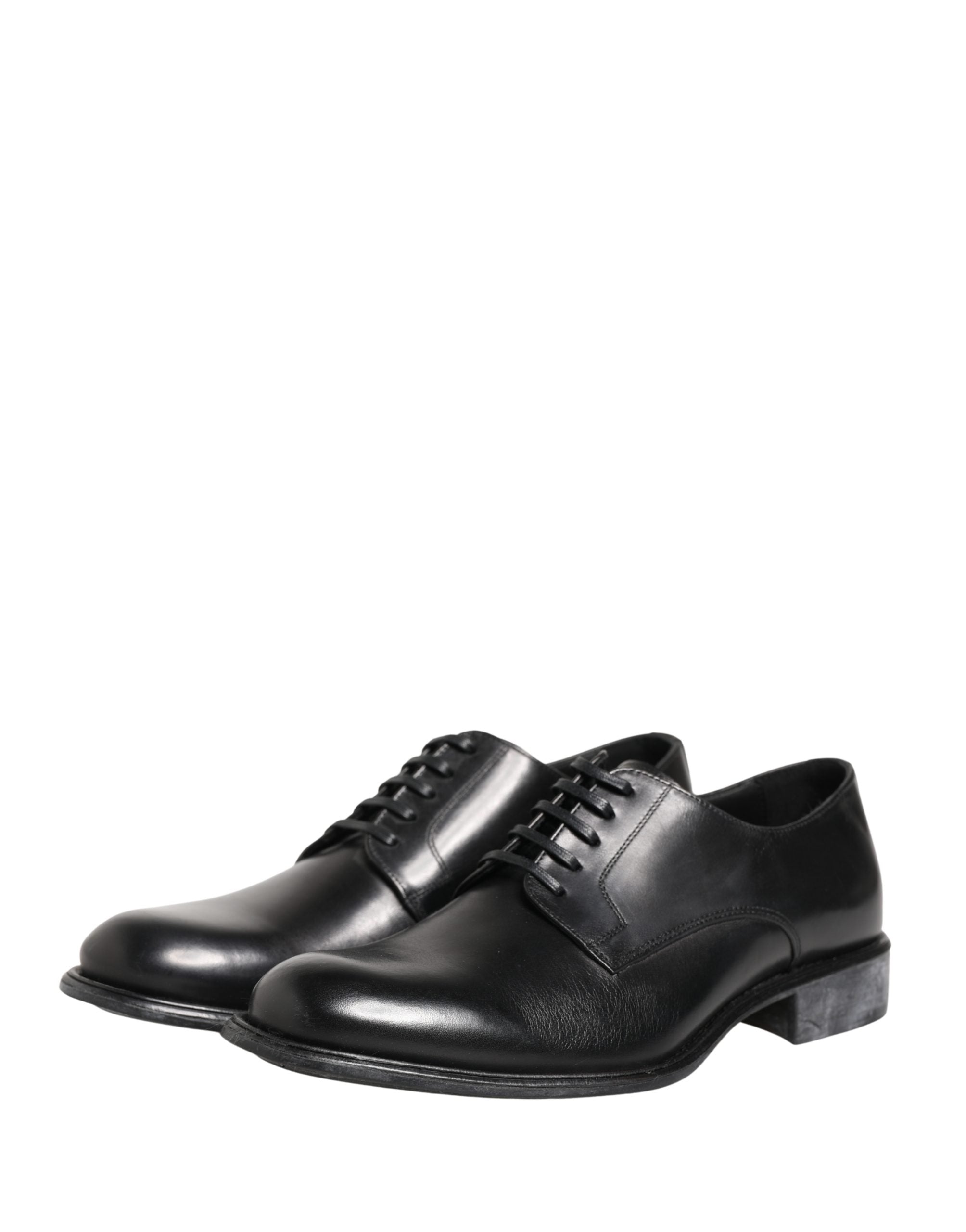 Zapatos de vestir tipo derby para hombre de piel de becerro negra Dolce & Gabbana
