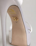 Zapatos Sandalias Dolce & Gabbana Blancos de Plataforma con Correa al Tobillo