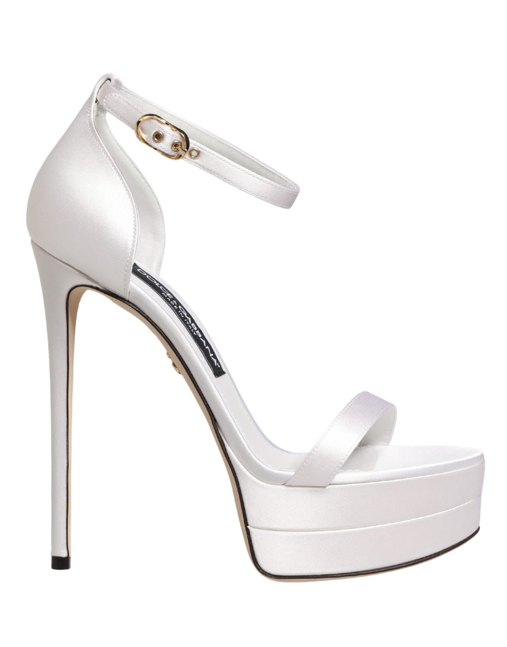 Zapatos Sandalias Dolce & Gabbana Blancos de Plataforma con Correa al Tobillo