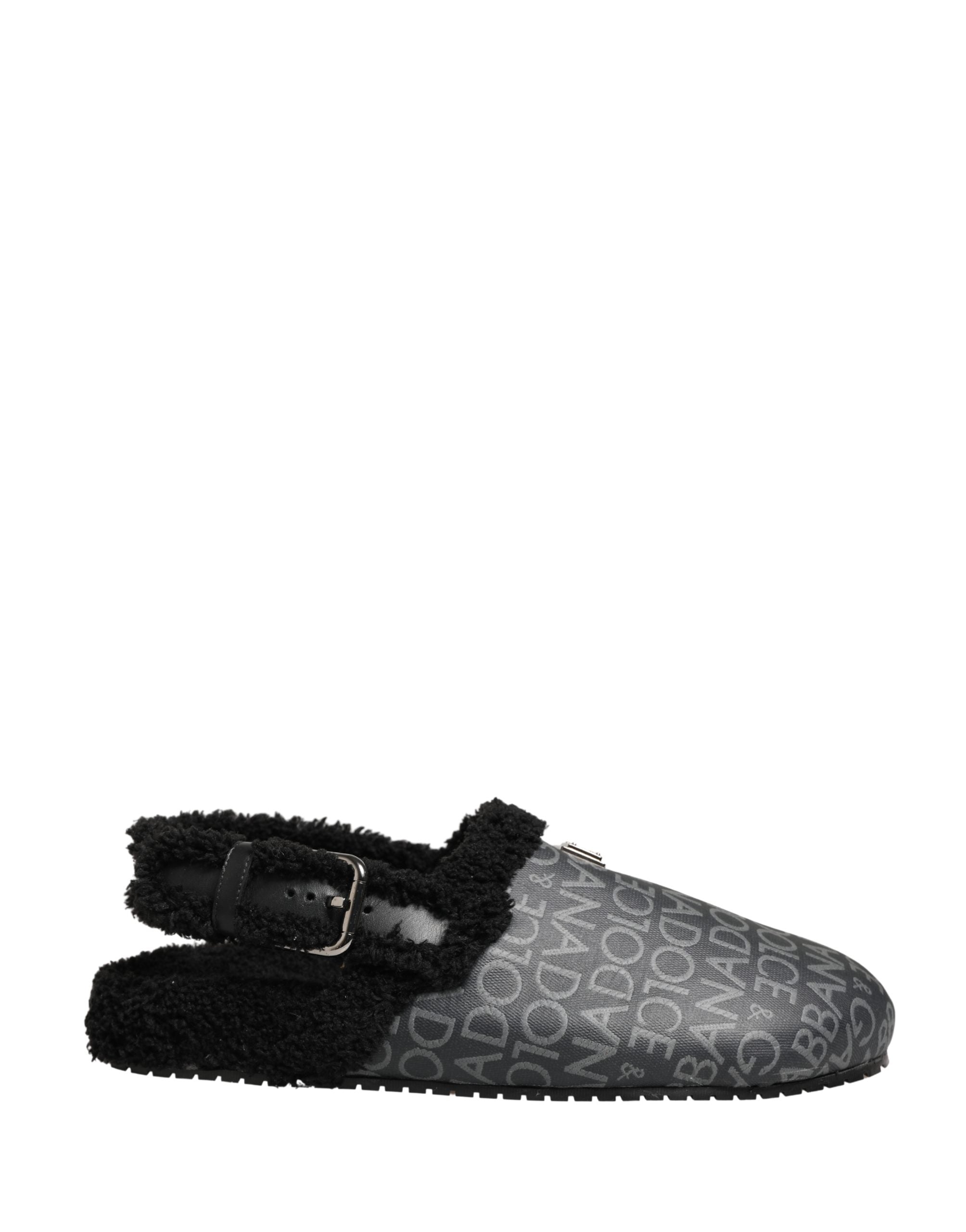 Dolce & Gabbana Zuecos Sandalias de Yacard de Piel Sintética Gris