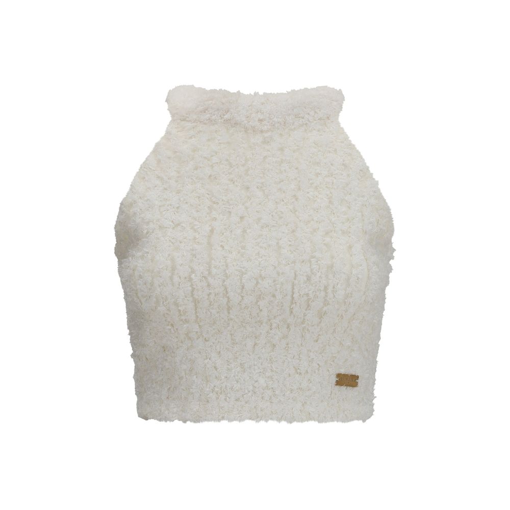 Balmain White Viscose T-Shirt
