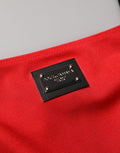 Dolce & Gabbana Red Nylon Blend Cady Sleeveless Mini Dress