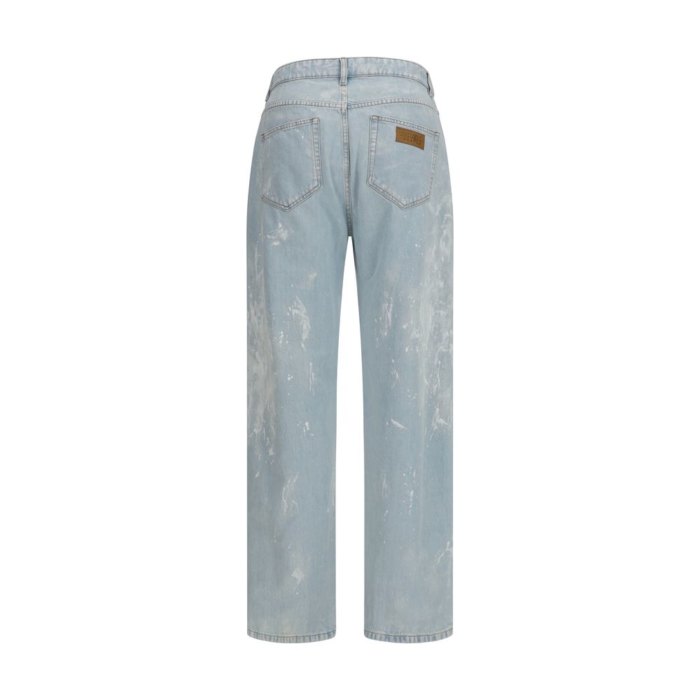 MM6 Blue Cotton Jeans Denim