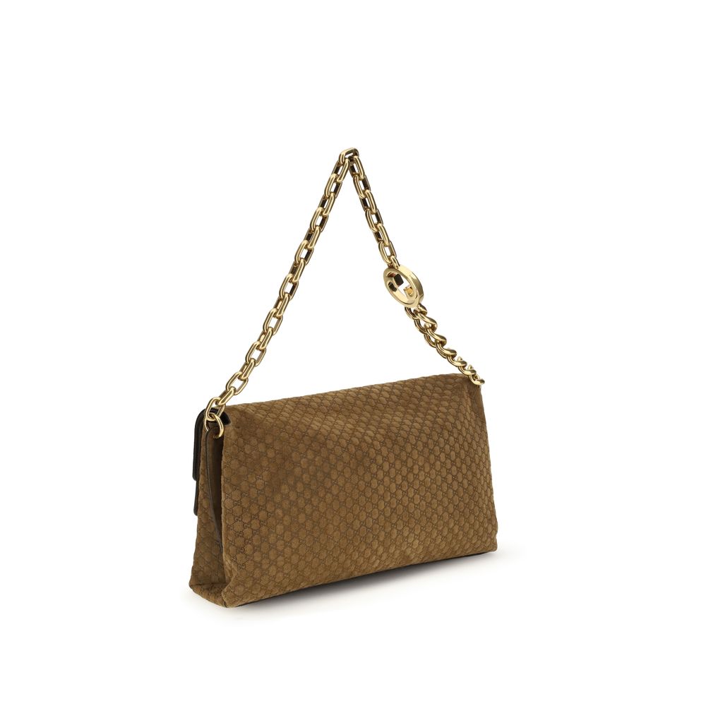 Gucci Beige Suede Leather Handbag