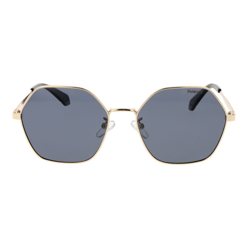 Gafas de sol Polaroid de metal dorado