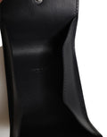 Dolce & Gabbana Black Calfskin Leather Logo Print Bifold CoinPurse Wallet