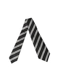 Dolce & Gabbana Black White Stripes Silk Adjustable Women Necktie Tie