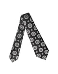 Dolce & Gabbana Black White Floral Silk Adjustable Women Necktie Tie