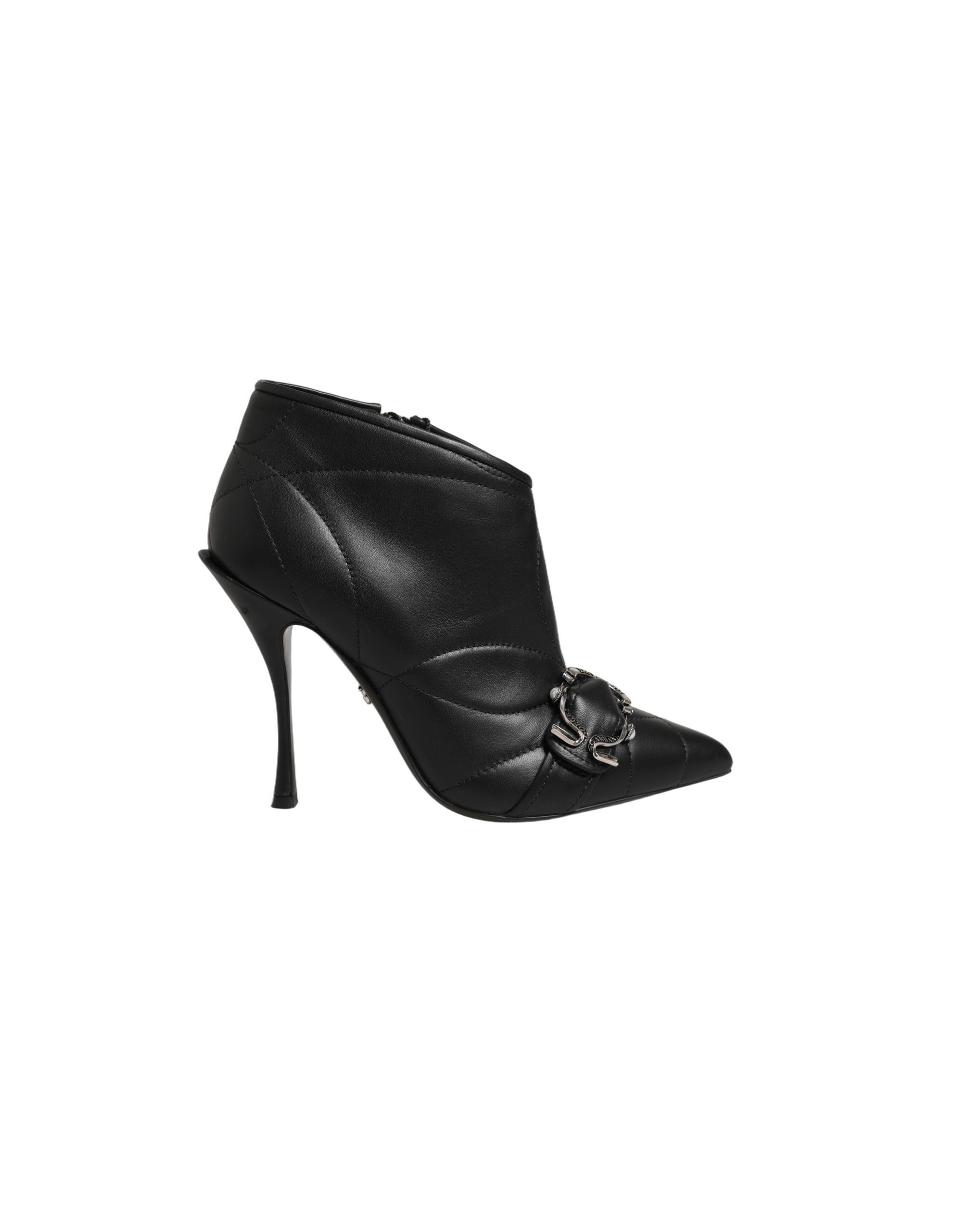 Botas Dolce & Gabbana Devotion acolchadas negras con hebillas