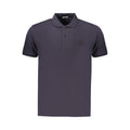 Coveri Moving Blue Cotton Men's Polo Tee