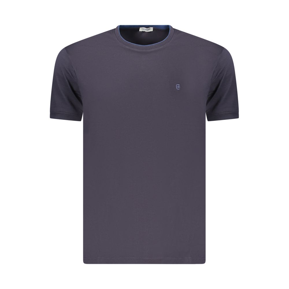 Coveri Moving Blue Cotton Mens TShirt