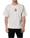 Dolce & Gabbana White DG Logo Crew Neck Short Sleeves T-shirt