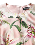 Dolce & Gabbana Light Pink LilyPrint Sleeveless Sheath Dress