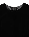 Vestido largo hasta el suelo de terciopelo de viscosa negro de Dolce & Gabbana