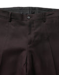 Dolce & Gabbana Brown Straight Leg Dress Silk Trousers Pants