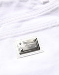 Dolce & Gabbana White Cotton HighWaist Denim Hotpants Shorts
