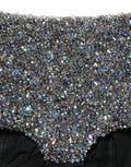 Dolce & Gabbana Black Rhinestone High Waist Hotpants Shorts