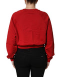 Sudadera Corta de Algodón Rojo Basilico de Dolce & Gabbana