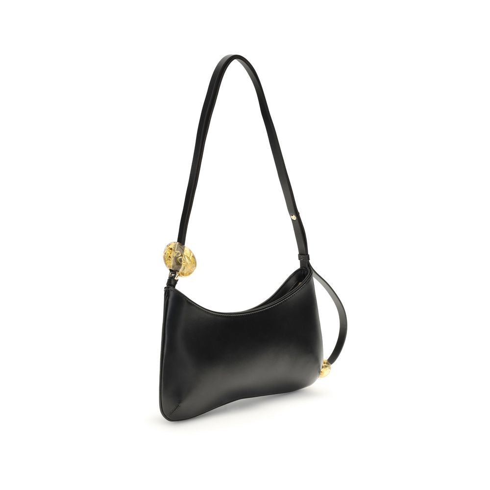 Bolso de Hombro Jacquemus de Piel de Becerro Negra Bos Taurus