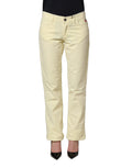 Roy Roger's Yellow Cotton Straight Casual Denim Trouser Jeans
