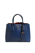Bolso Prada de piel Saffiano azul de 2 vías