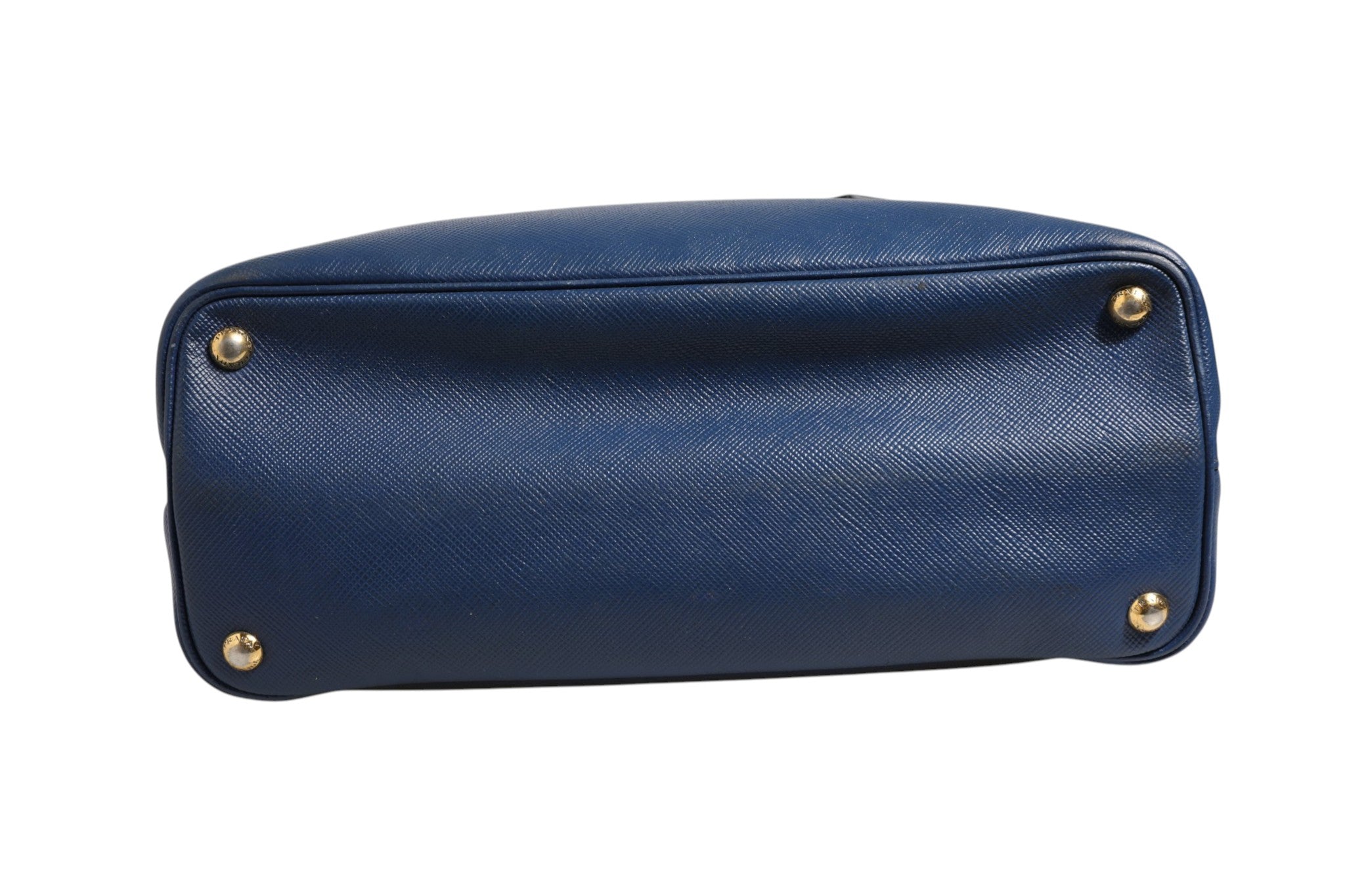 Bolso Prada de piel Saffiano azul de 2 vías