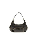 Bolso de hombro Miu Miu de piel de becerro marrón Bos Taurus