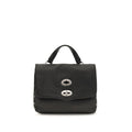 Zanellato Black Calf Leather Bos Taurus Shoulder Bag