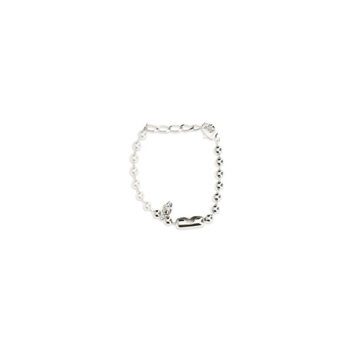Pulsera Alexander McQueen de latón blanco