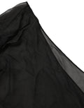 Dolce & Gabbana Black Wrap Sheer Chiffon One Shoulder Top