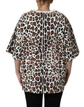 Camiseta Dolce & Gabbana de cuello redondo con estampado de leopardo multicolor