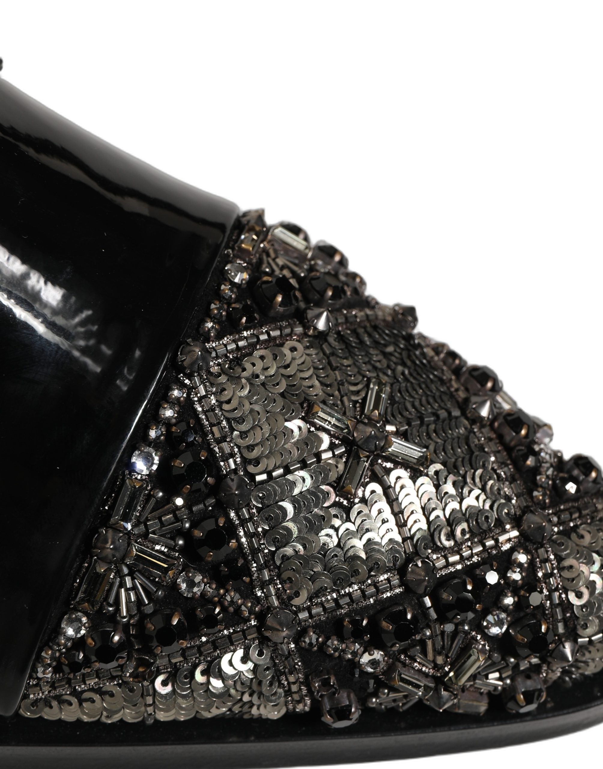 Zapatos formales Derby de hombre negros Dolce & Gabbana adornados