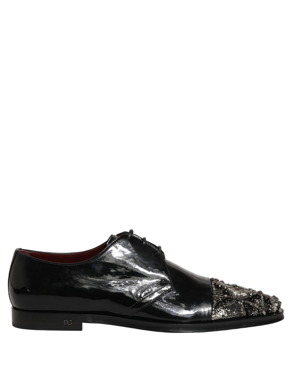 Zapatos formales Derby de hombre negros Dolce & Gabbana adornados