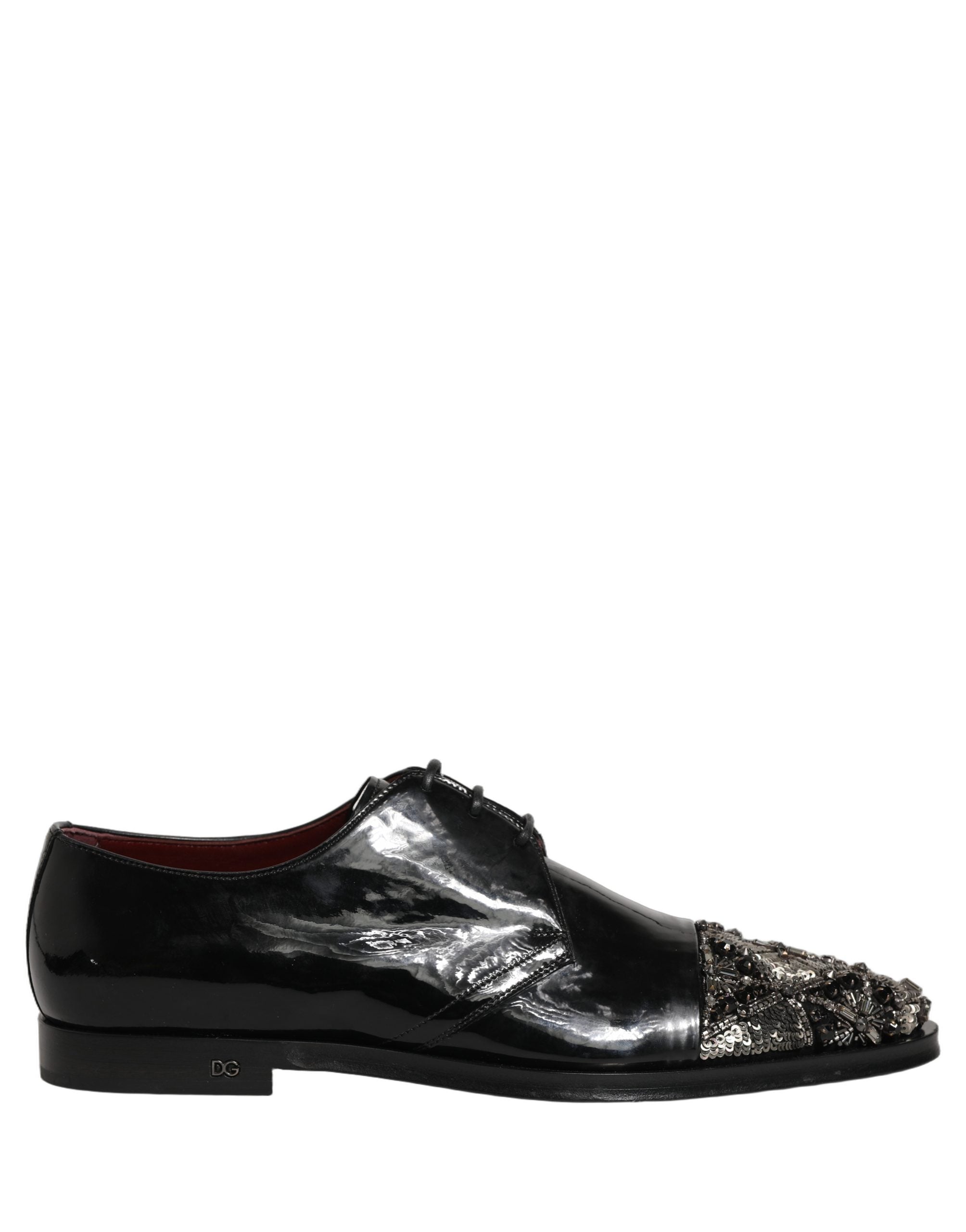 Zapatos formales Derby de hombre negros Dolce & Gabbana adornados