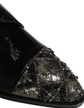 Zapatos de vestir tipo derby negros adornados Dolce & Gabbana