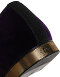 Zapatos de vestir Derby adornados de gamuza violeta de Dolce & Gabbana